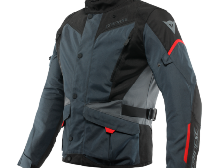 Dainese Tempest 3 D Dry Jacket Ebony Black Lava Red Size - 64 on Sale