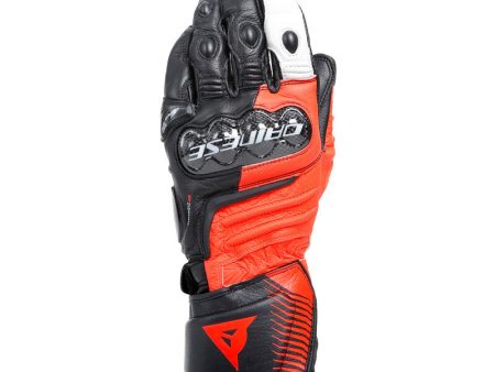 Dainese Carbon 4 Long Leather Gloves Black Black Black - Medium Hot on Sale