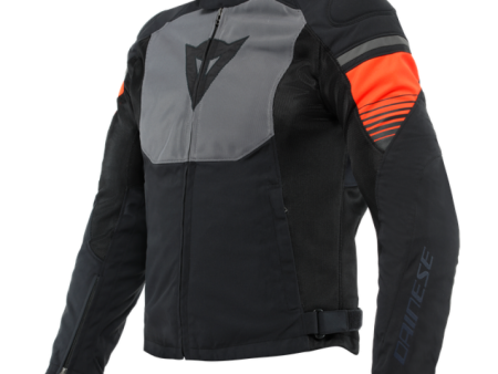 Dainese Air Fast Tex Jacket Black Gray Fluorescent-Red Size - 54 on Sale