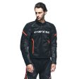 Dainese Air Frame 3 Tex Jacket Black Black Red Fluorescent Size - 58 on Sale