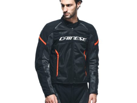 Dainese Air Frame 3 Tex Jacket Black Black Red Fluorescent Size - 58 on Sale