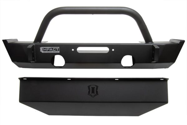 ICON 2018+ Jeep Wrangler JL   2020+ JT Front Impact Bumper w Skid Plate Sale