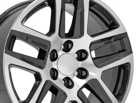 20  Replica CV63 fits Chevrolet Silverado 1500 20x9 Gunmetal Machined Hot on Sale