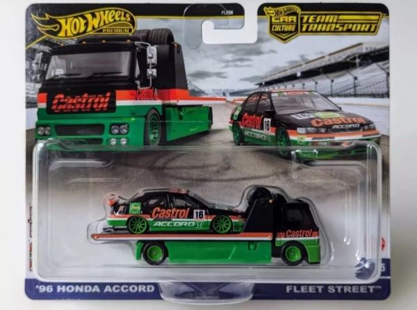 HotWheels Premium Car Culture Team Transport 96 Honda Accord Fleet Street #65 Online Hot Sale