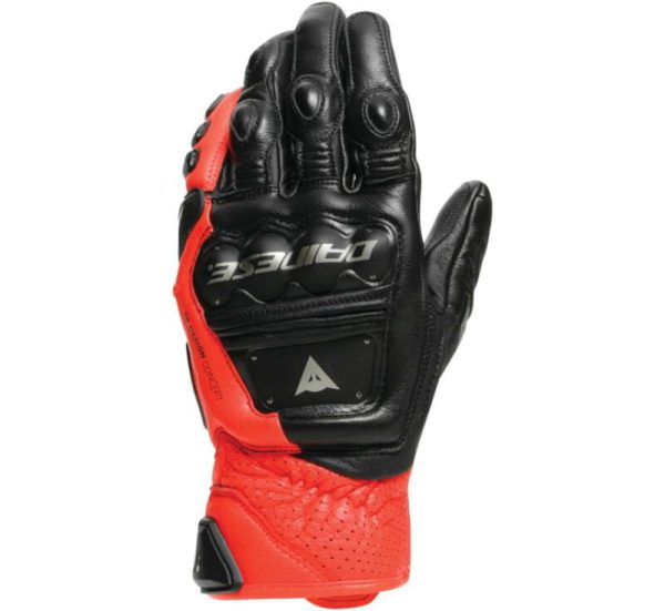 Dainese 4-Stroke 2 Gloves Black Fluorescent-Red - Small For Sale