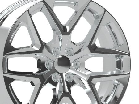 24  Replica CV62 fits Chevrolet Silverado 24x10 Chrome Hot on Sale