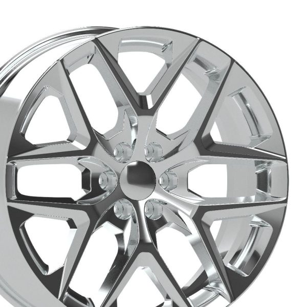 24  Replica CV62 fits Chevrolet Silverado 24x10 Chrome Hot on Sale