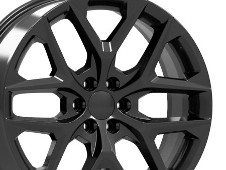 24  Replica CV62 fits Chevrolet Silverado 24x10 Gloss Black Online Hot Sale