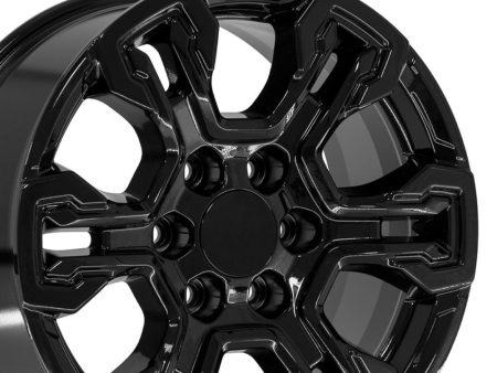 18  Replica CV65 fits Chevrolet Silverado 18x8.5 Gloss Black Cheap