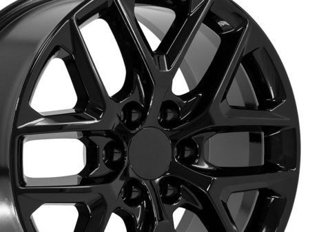 20  Replica CV62 fits Chevrolet Silverado 20x9 Gloss Black Sale