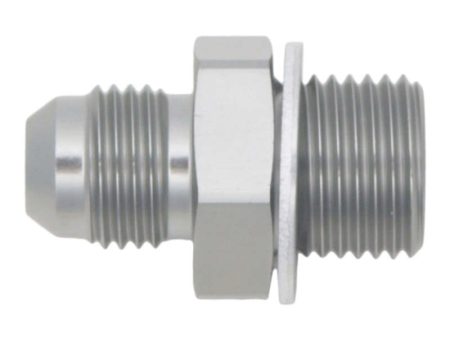 DeatschWerks 6AN Male Flare to M16 X 1.5 Male Metric Adapter (Incl. Crush Washer) - Titanium Sale