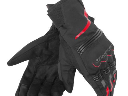 Dainese Tempest D-Dry Gloves Black Red Unisex - XL Fashion