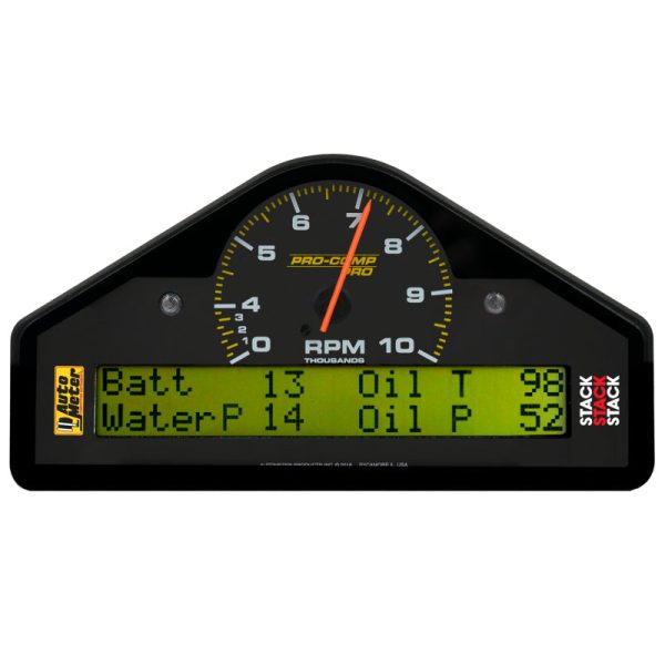 Autometer Pro-Comp Race Dash Display 0-3-10K RPM   WTRP   FUELP   OILP   OILT   WTMP   VOLT Supply