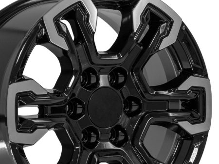 18  Replica CV65 fits Chevrolet Silverado 18x8.5 Gloss Black on Sale