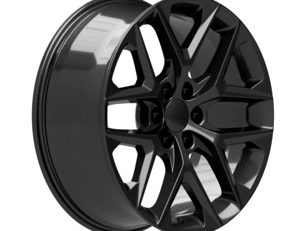 22  Replica CV62 fits Chevrolet Silverado 22x9 Gloss Black Discount