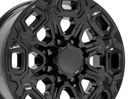 20  Replica CV64B fits Chevrolet Silverado 2500 3500 20x8.5 Black Sale