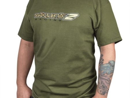 Skunk2 Camo Logo Mens T-Shirt Green - XXL For Cheap