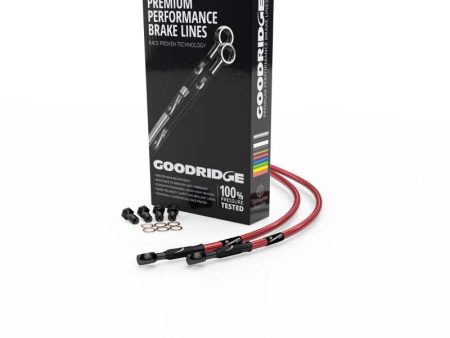 Goodridge 00-03 Suzuki GSXR750Y-K3 Red Race Front SS Brake Lines w Black Fittings For Cheap