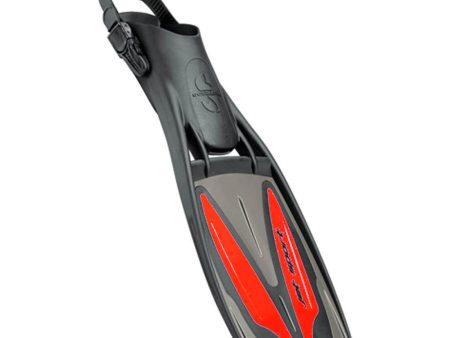 ScubaPro Jet Sport Adjustable Diving Fins - Black Red Discount