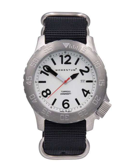 Momentum Torpedo Men s Watersports Dive Watch with Nylon Strap Hot on Sale