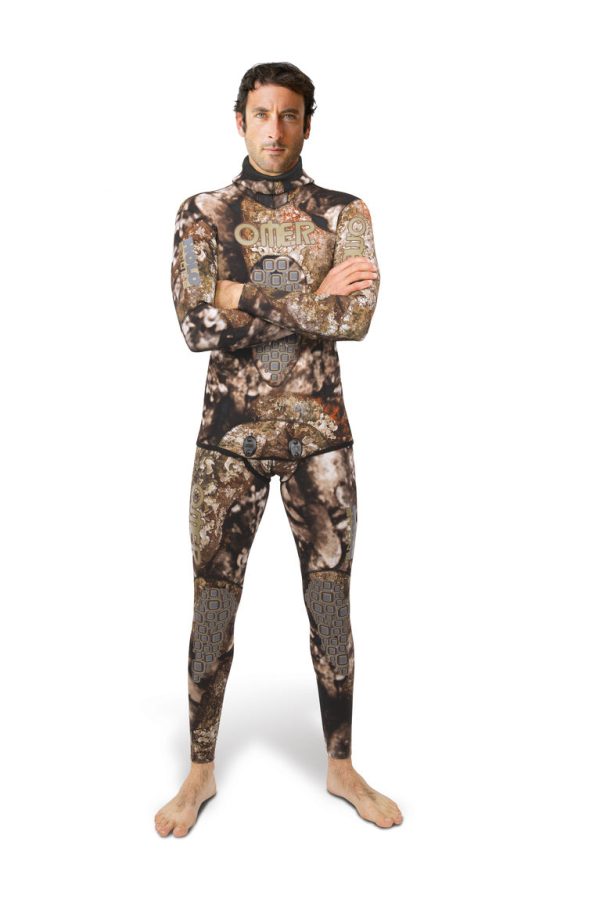 OMER 3mm Holostone Camouflage Freediving & Spearfishing Wetsuits Top & Pant Set CLOSEOUT Sale