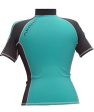 Akona Tiffany Blue Women s Short Sleeve Rash Guard for Scuba Diving Swimming Snorkeling Surfing Online