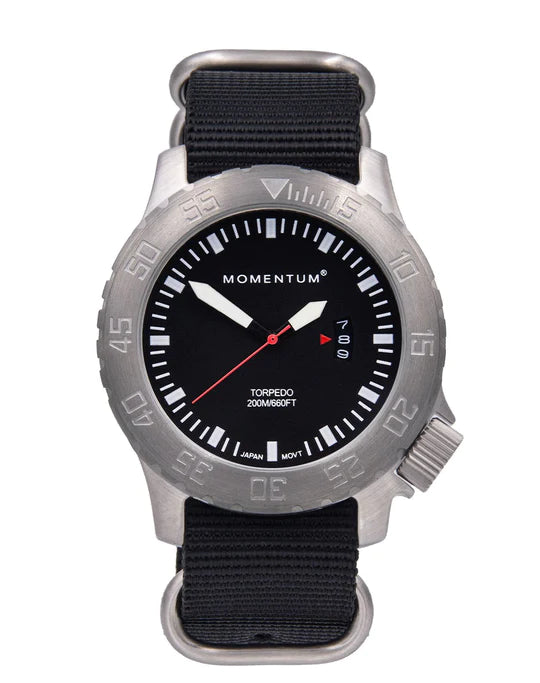 Momentum Torpedo Men s Watersports Dive Watch with Nylon Strap Hot on Sale