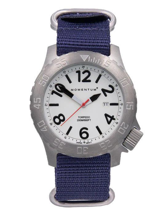 Momentum Torpedo Men s Watersports Dive Watch with Nylon Strap Hot on Sale